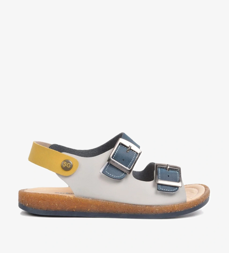 Şiringenç 006 Lacivert-Bej-Hardal Comfort Erkek Çocuk Sandalet - Görsel 1