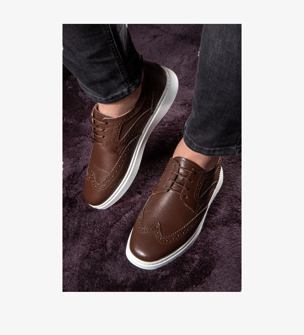 Night Hakiki Deri Erkek Günlük Ayakkabı, Yazlık Ayakkabı, Hafif Ayakkabı, Bağcıklı