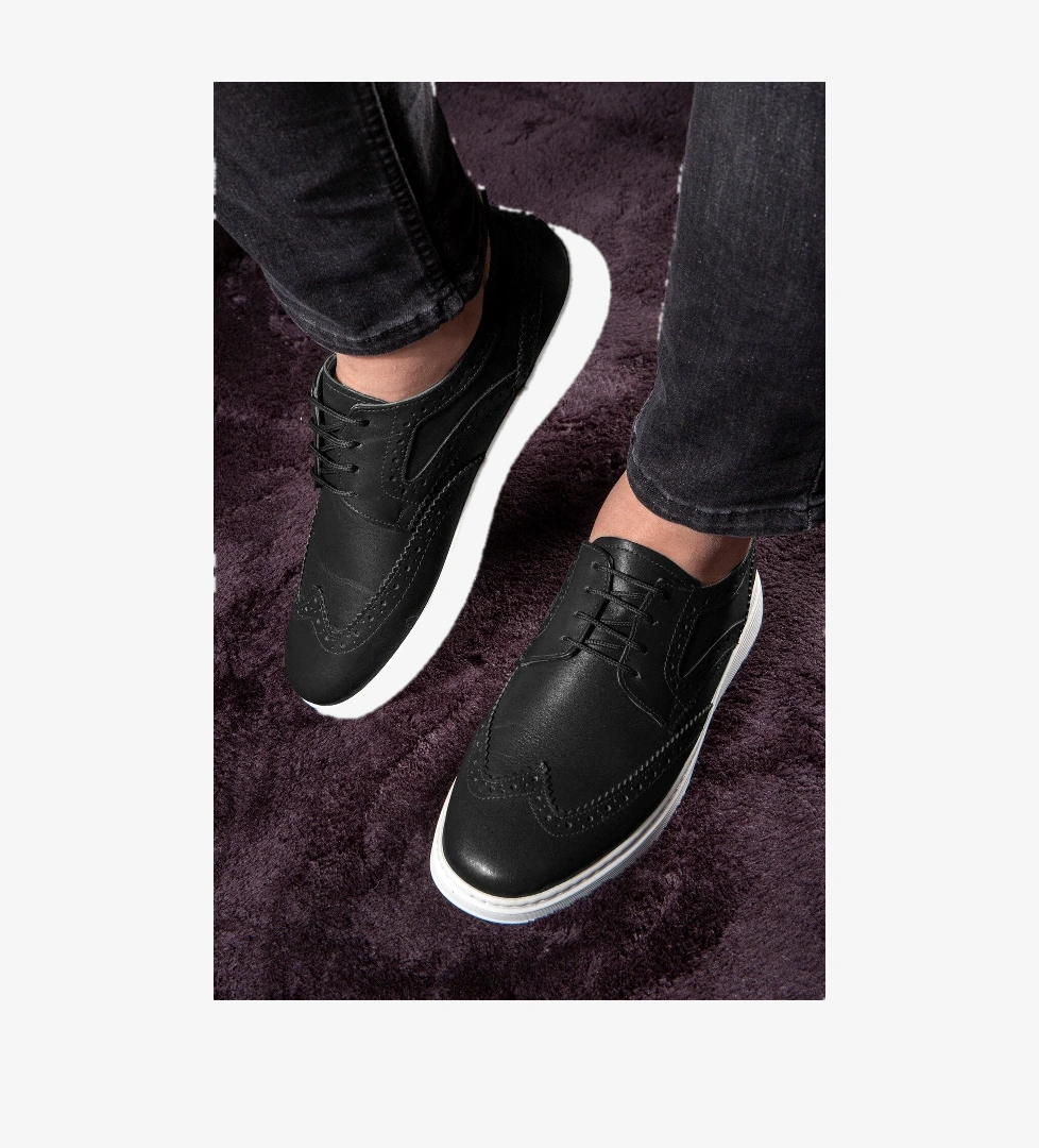 Ducavelli Night Hakiki Deri Erkek Günlük Ayakkabı, Yazlık Hafif Bağcıklı model görseli