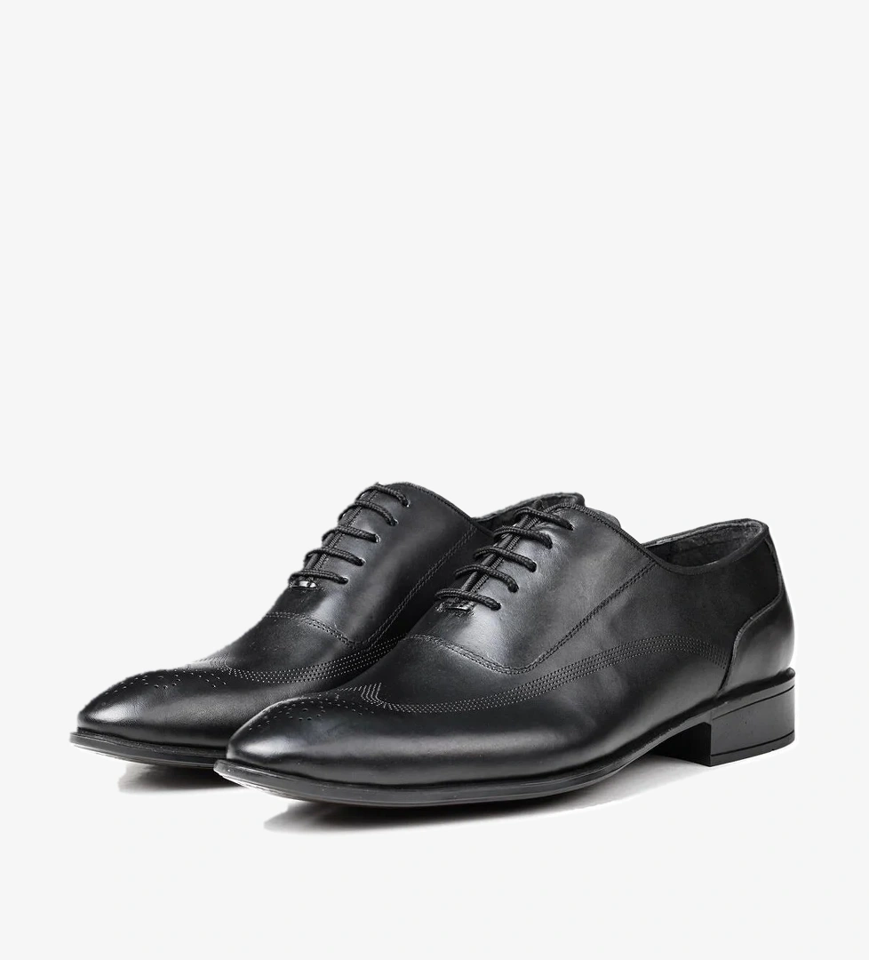 Stylish Hakiki Deri Erkek Klasik Ayakkabı, Oxford Klasik Ayakkabı - Görsel 1