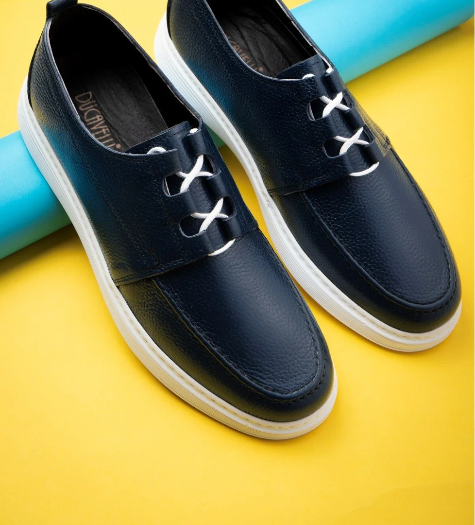 Marine Hakiki Deri Erkek Günlük Ayakkabı, Günlük Ayakkabı, Yazlık Ayakkabı