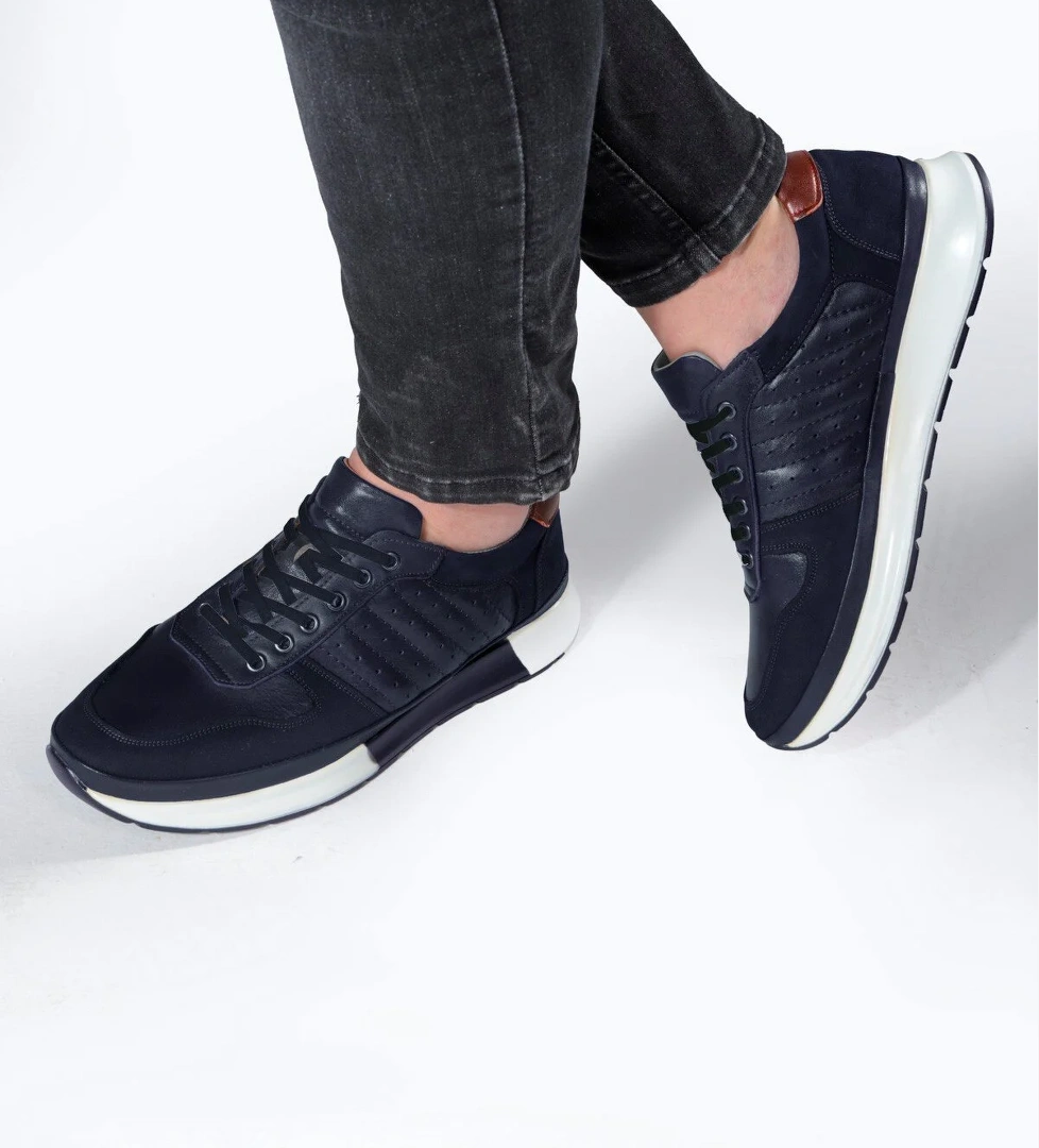 Ducavelli High Hakiki Deri Erkek Sneaker Ayakkabı, Low Top Sneaker, Hakiki Deri Sneaker
