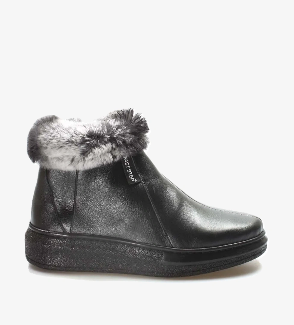 Hakiki Deri Kürklü Kadın Spor Bot 733KZA0023 - Görsel 1
