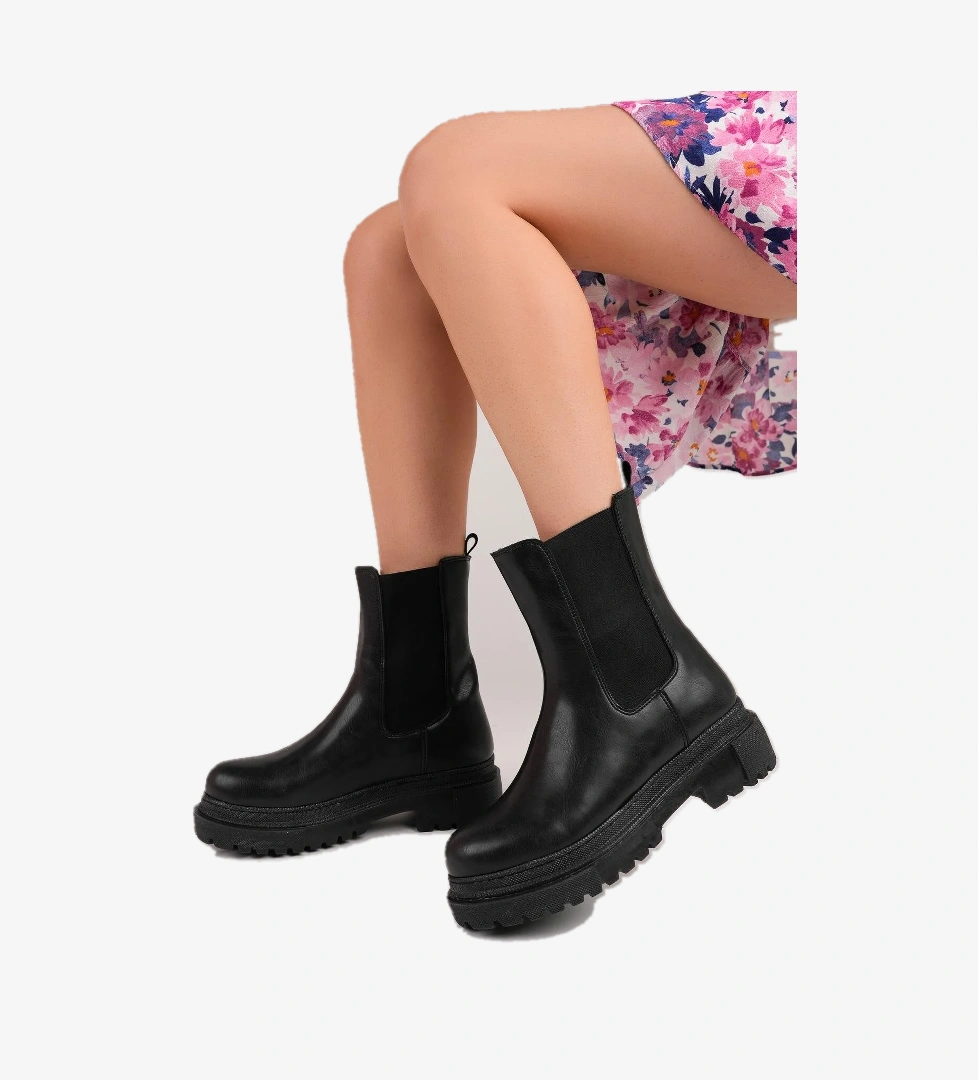 PAMELA Garantili Kadın Kalın Taban Bot - Görsel 1