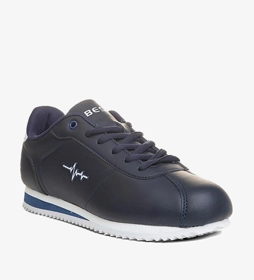 Bestof Best Of 092 Deri Trend Kadın Spor Ayakkabı Siyah Beyaz model görseli