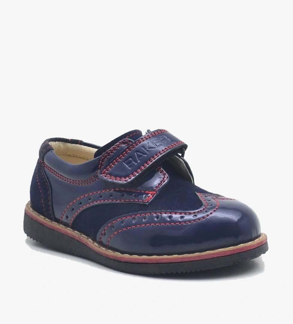 Rakerplus Lacivert Rugan Cırtlı Klasik Erkek Bebek Ayakkabı model görseli