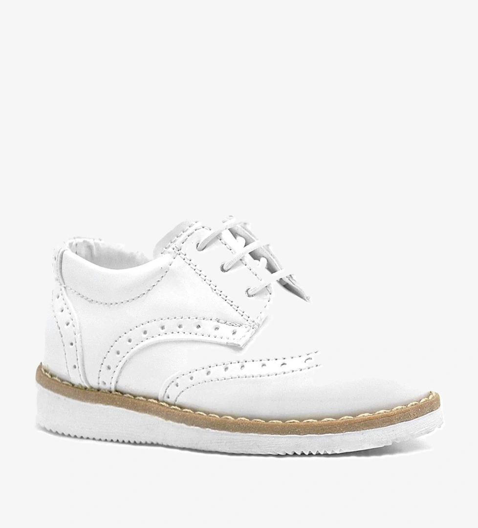 Rakerplus Hidra Beyaz Rugan Bağcıklı Erkek Bebek Ayakkabı model görseli