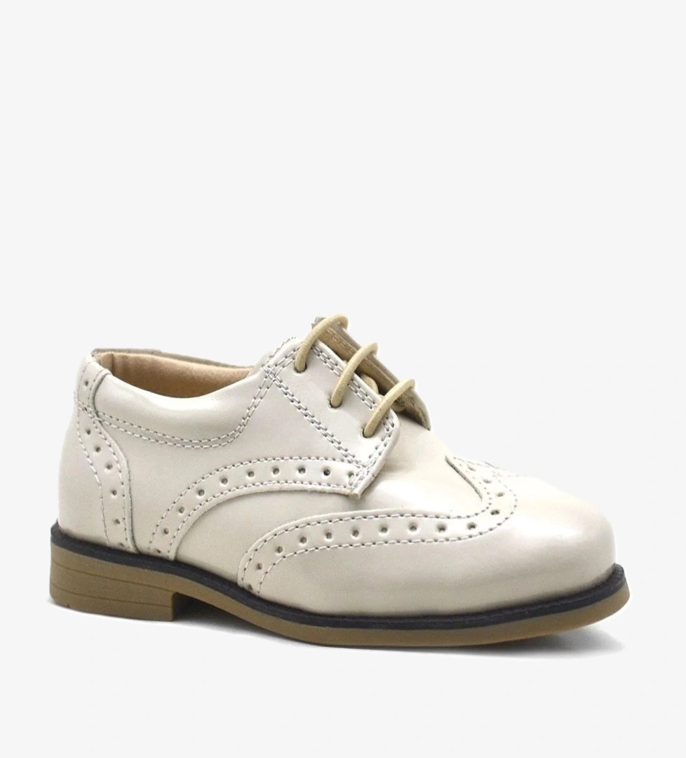 Rakerplus Bej Rugan Bağcıklı Klasik Erkek Çocuk Ayakkabı model görseli