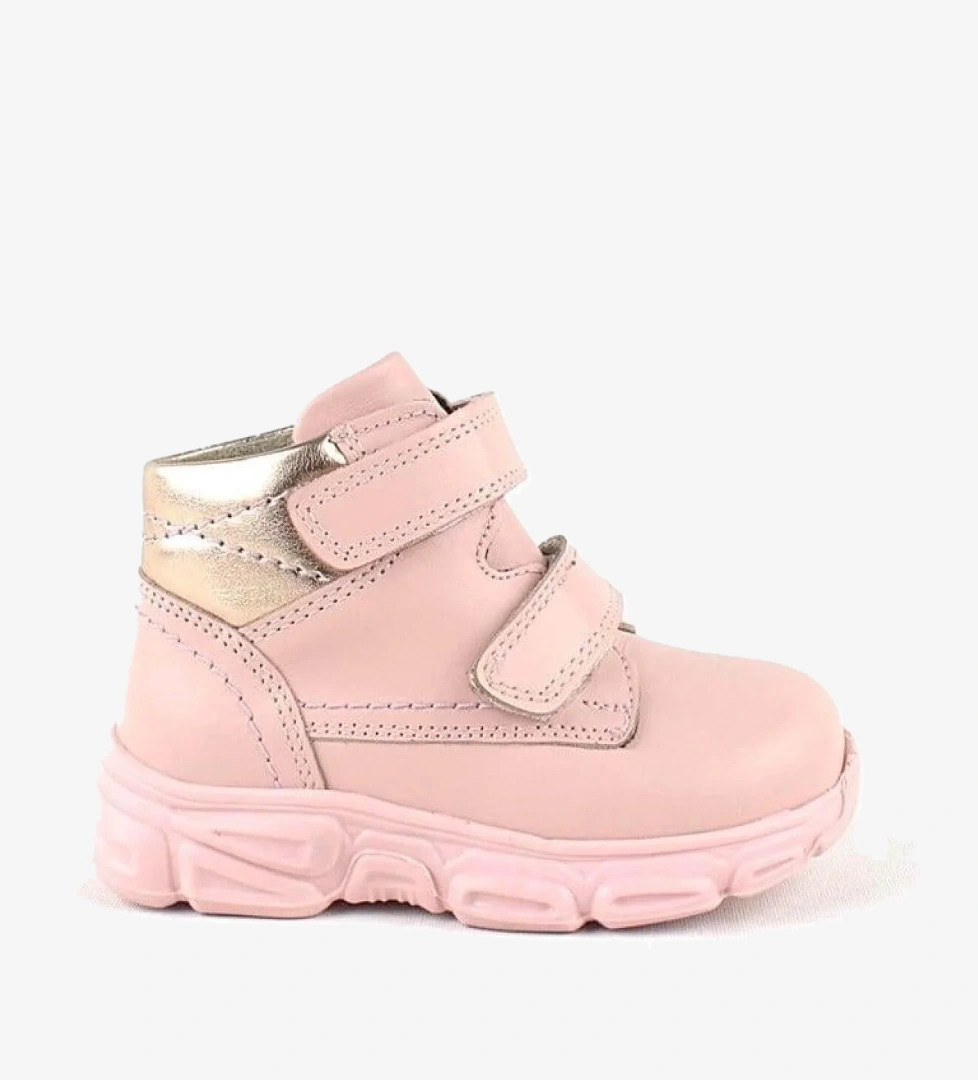 Rakerplus Hakiki Deri Pembe Cırtlı Kız Bebek Bot model görseli