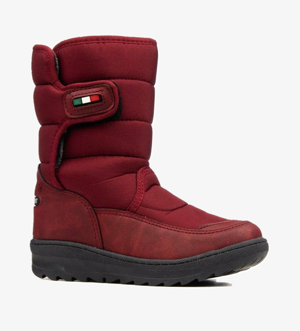 Le Petit Bordo İçi Kürklü Kız Çocuk Kar Botu - Görsel 1