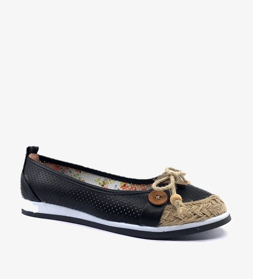 White Line Ayakkabımood Siyah Rahat Günlük Bayan Babet model görseli