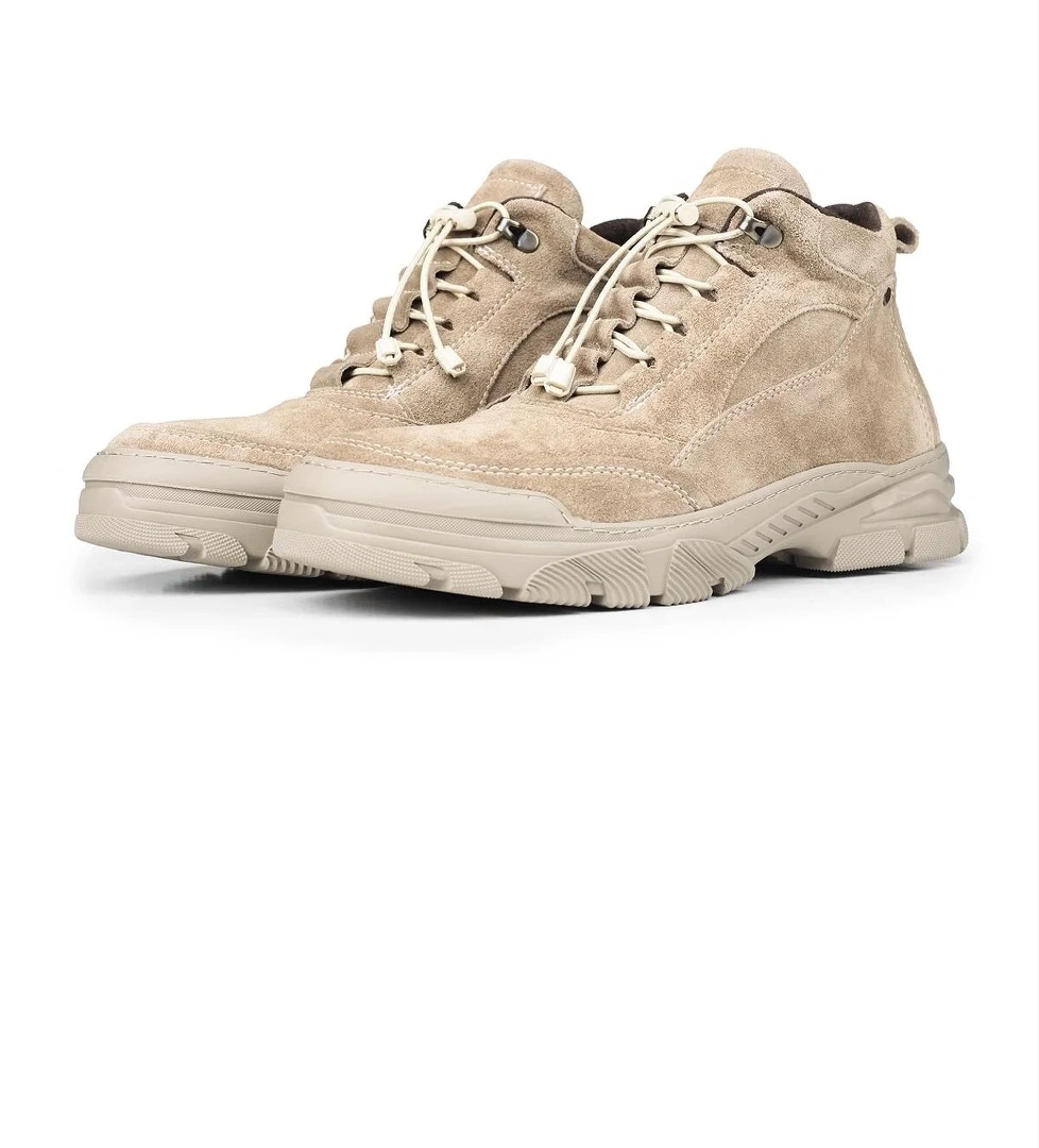 Army Hakiki Deri Kaydırmaz Taban Bağcıklı Süet Bot