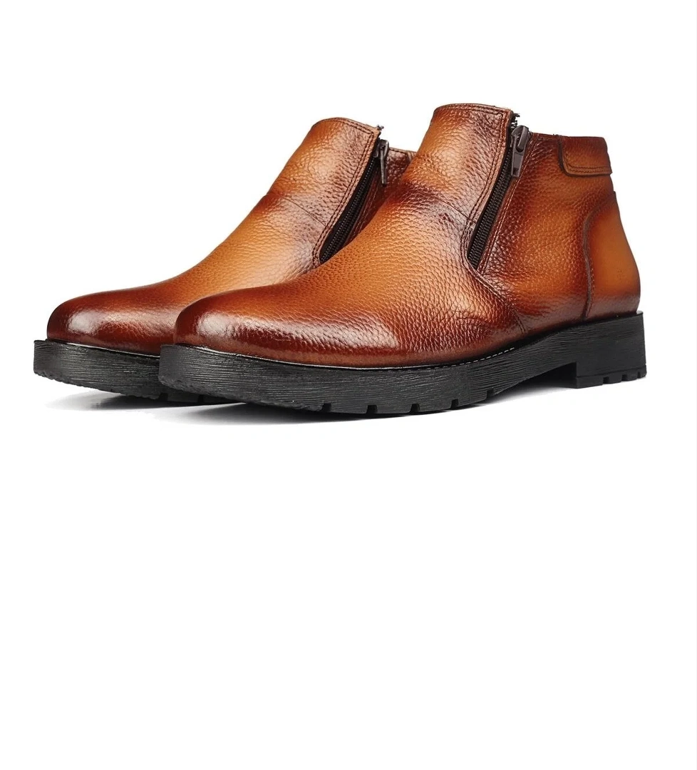 Chelsea Hakiki Deri Kaydırmaz Taban Fermuarlı Günlük Bot