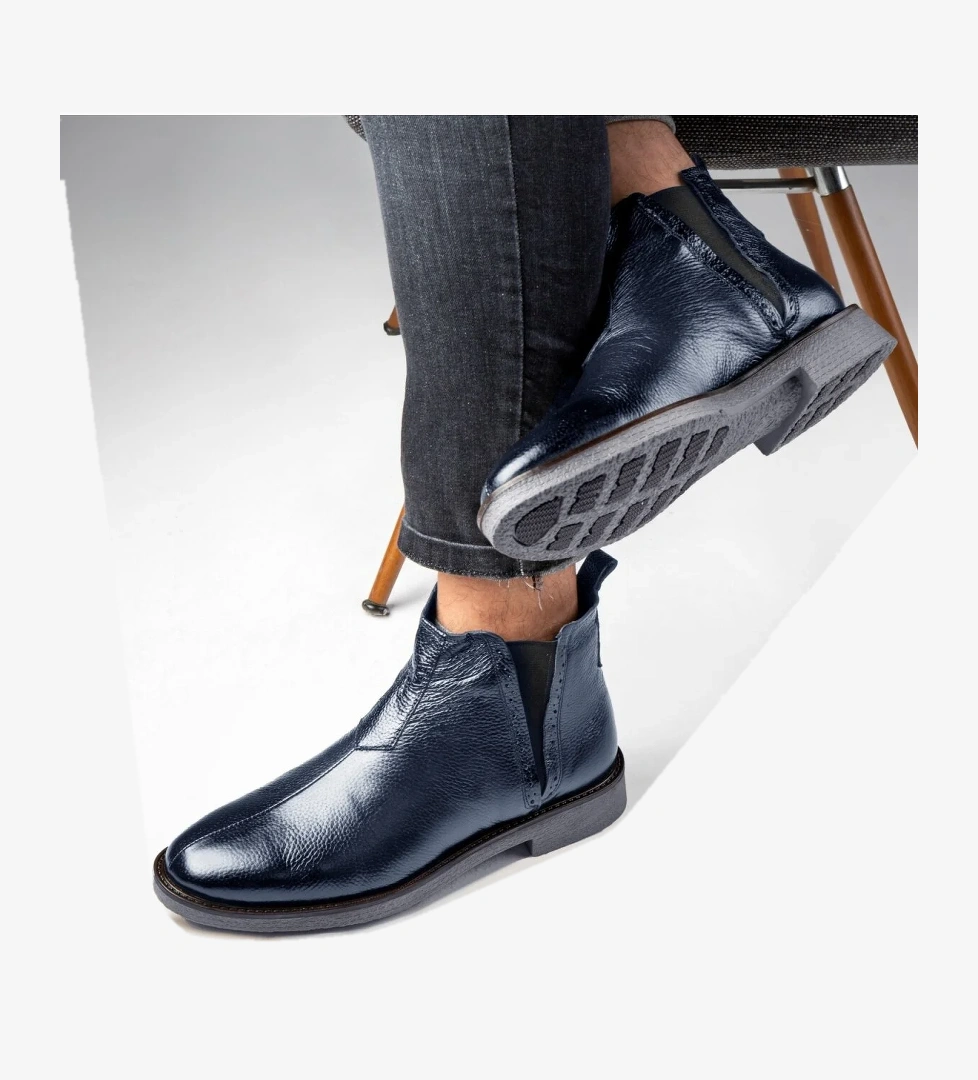 Leeds Hakiki Deri Kaydırmaz Taban Chelsea Günlük Bot - Görsel 1