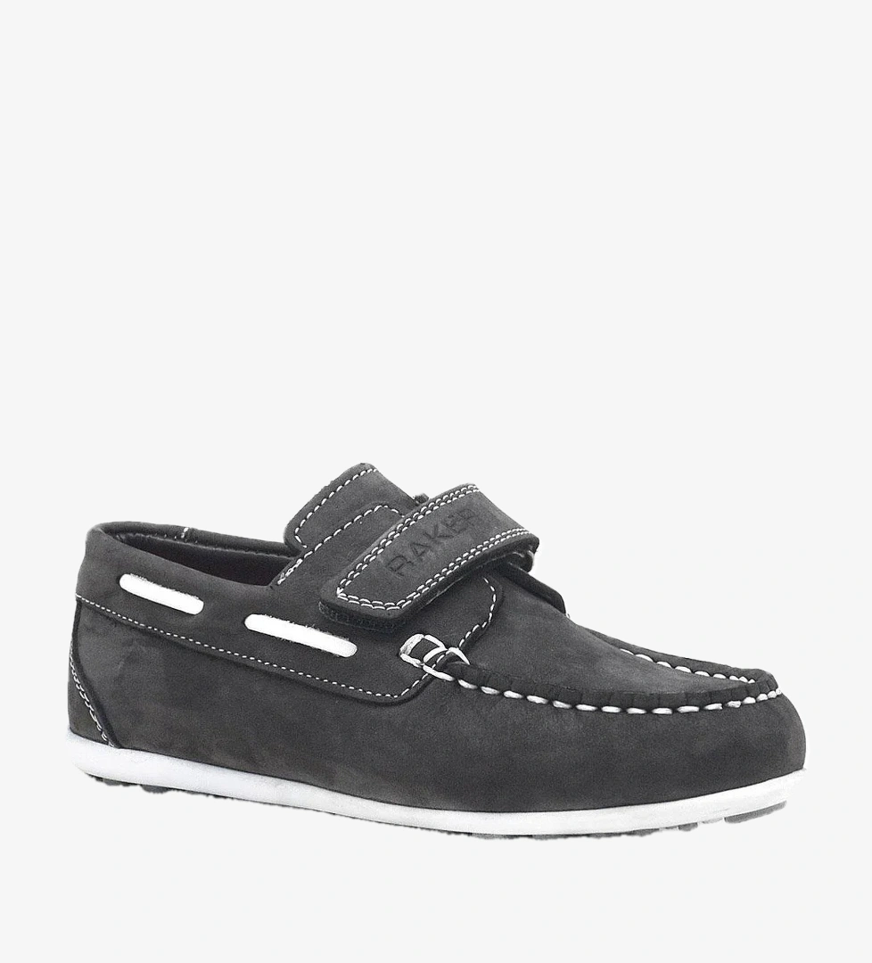 Feniks Hakiki Deri Gri Günlük Erkek Çocuk Ayakkabı - Görsel 1