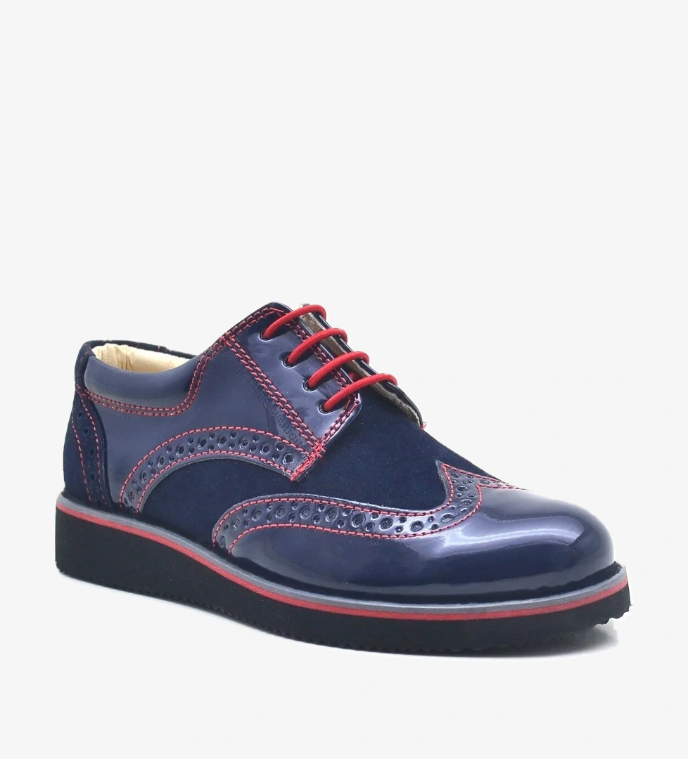 Rakerplus Hidra Süet Rugan Bağcıklı Günlük Erkek Çocuk Ayakkabı model görseli