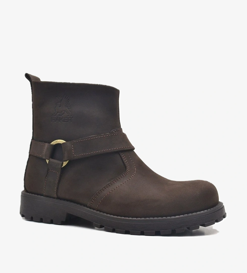Rakerplus Chiron Hakiki Deri Fermuarlı Kışlık Çocuk Botu model görseli