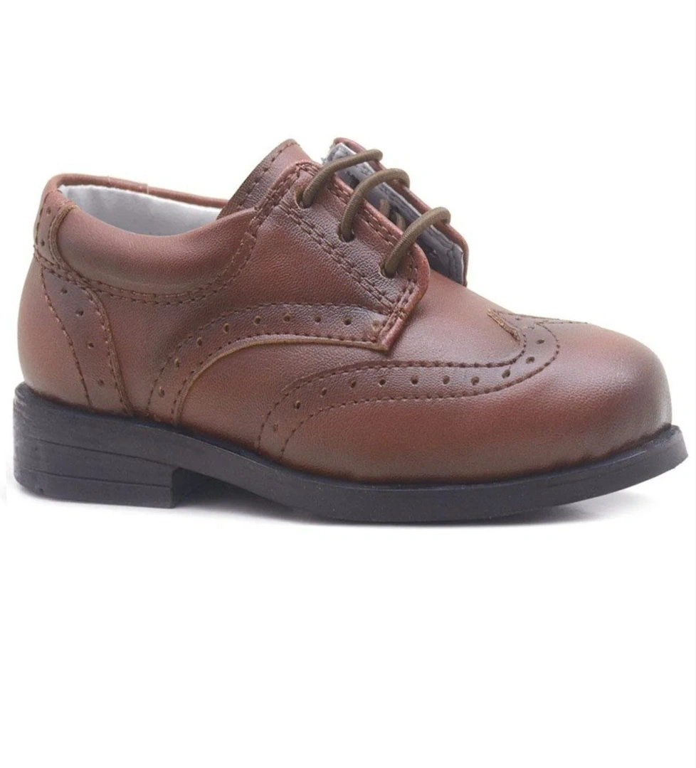 Titan Kahverengi Bağcıklı Klasik Erkek Bebek Ayakkabı - Görsel 1