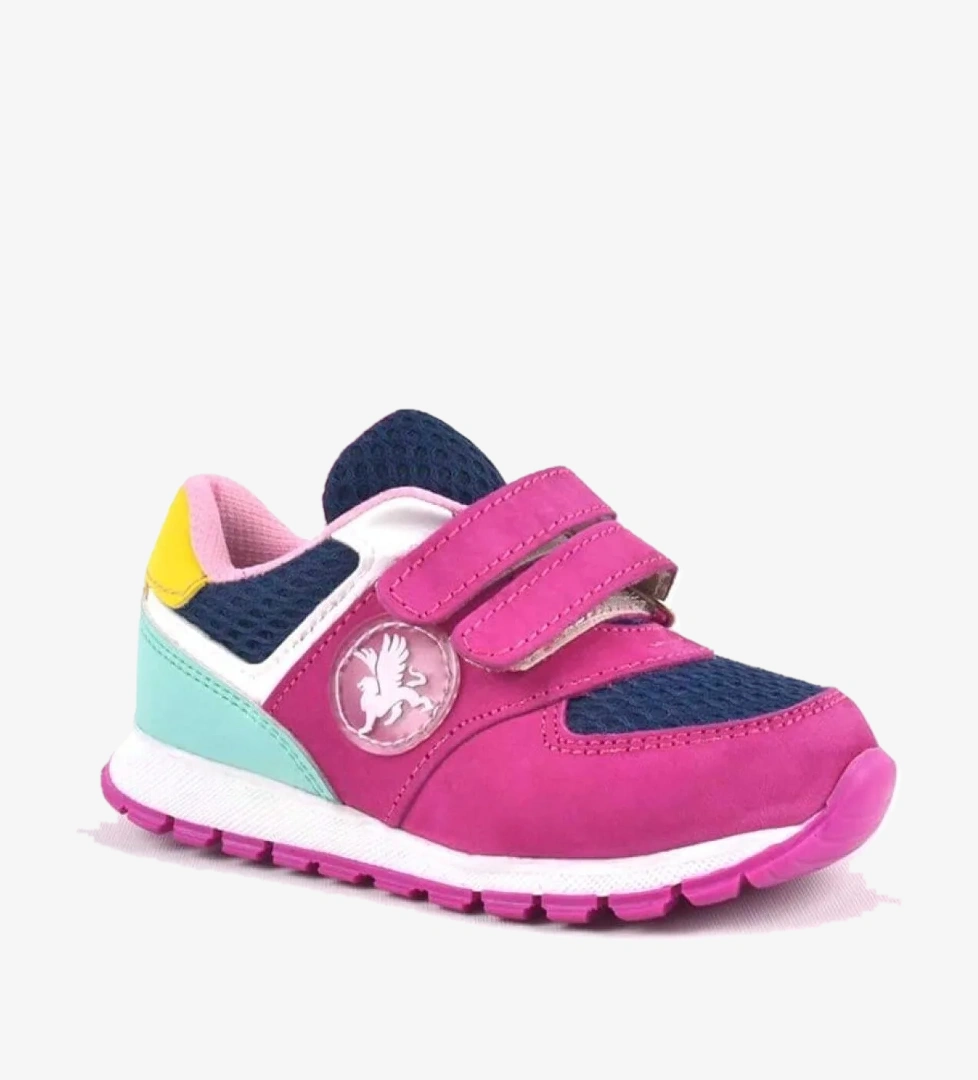 Rakerplus Hakiki Deri Fuşya Pembe Cırtlı Kız Bebek Spor Ayakkabı model görseli
