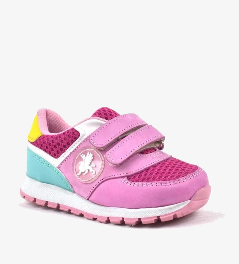 Rakerplus Hakiki Deri Pembe Cırtlı Kız Bebek Spor Ayakkabı model görseli