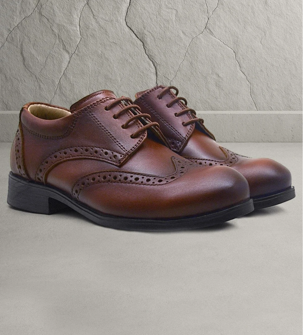 Rakerplus Titan Hakiki Deri Taba Klasik Erkek Çocuk Ayakkabısı model görseli