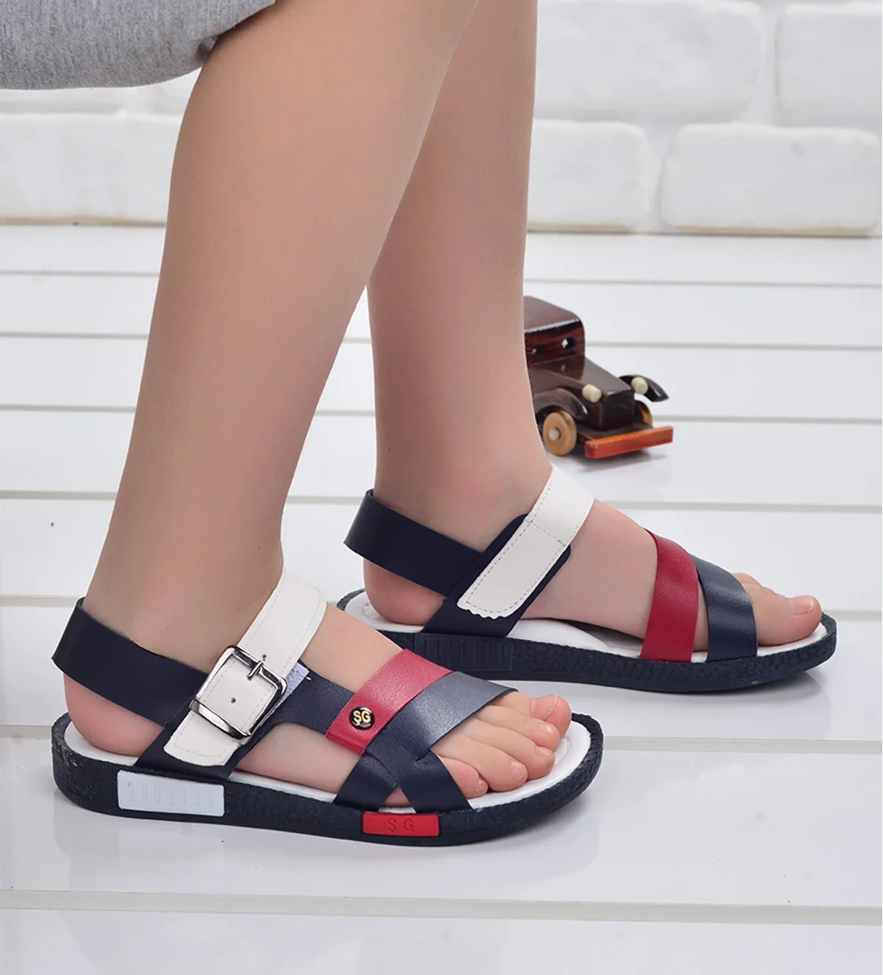 Erkek Çocuk Sandalet Şb 2517-26 Lacivert - Kırmızı