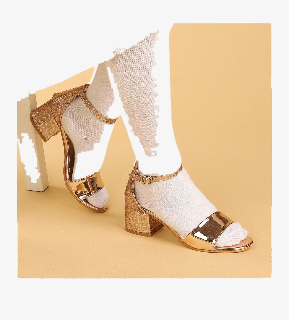 Sheila Günlük Kız Çocuk 3 Cm Topuklu Sandalet Abiye Ayakkabı Bakır