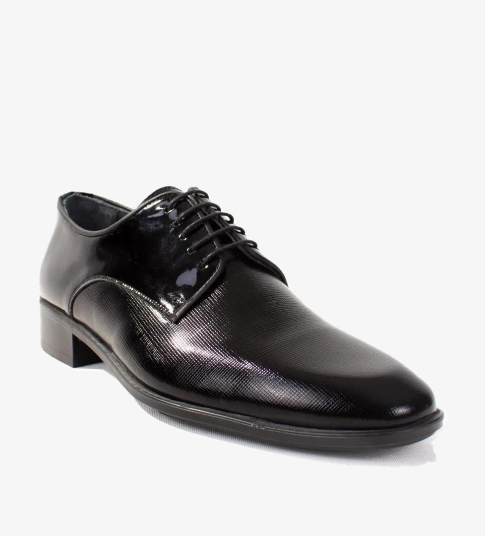 Fermend 849BS Siyah Rugan Klasik Deri Erkek Ayakkabı model görseli