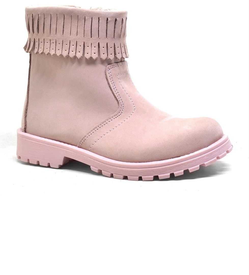 Rakerplus Rakerplus Chiron Hakiki Deri Pembe Fermuarlı Kız Çocuk Bot Çizme | Flo Pembe - 1. görsel