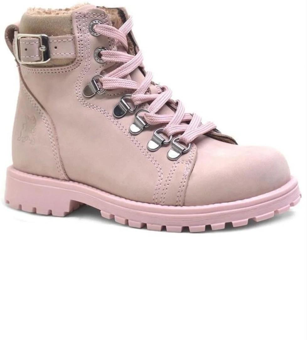 Rakerplus Griffon Hakiki Deri Pembe Fermuarlı Kışlık Kız Çocuk Bot model görseli