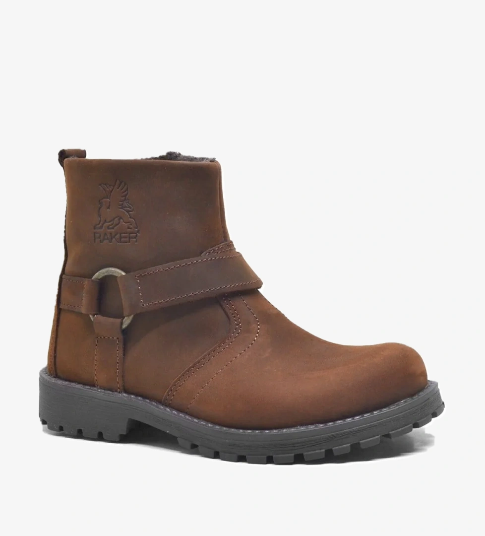 Rakerplus Chiron Hakiki Deri Tarçın Rengi Fermuarlı Çocuk Çizme model görseli