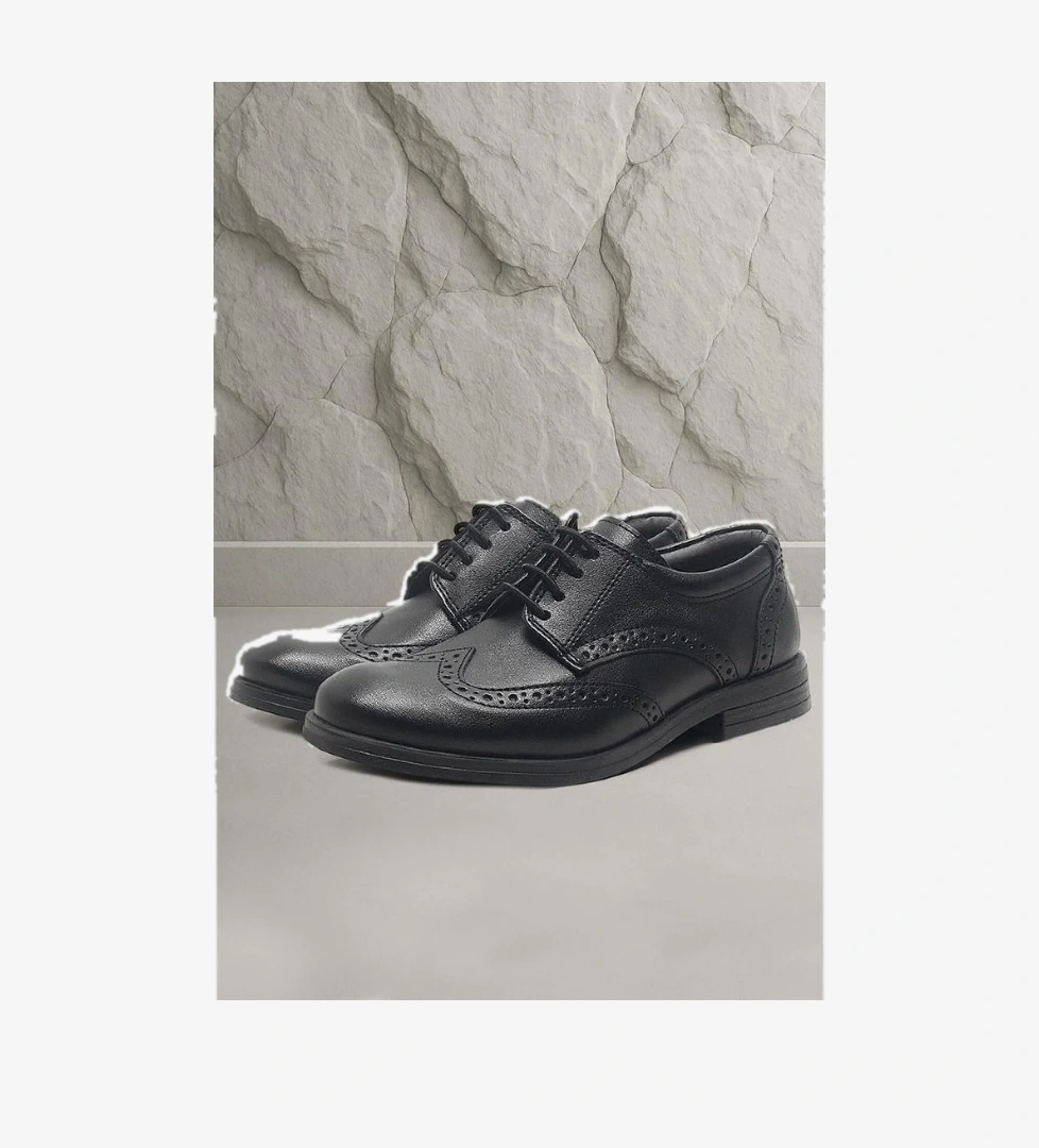 Rakerplus Siyah Bağcıklı Erkek Çocuk Klasik Okul Ayakkabısı model görseli