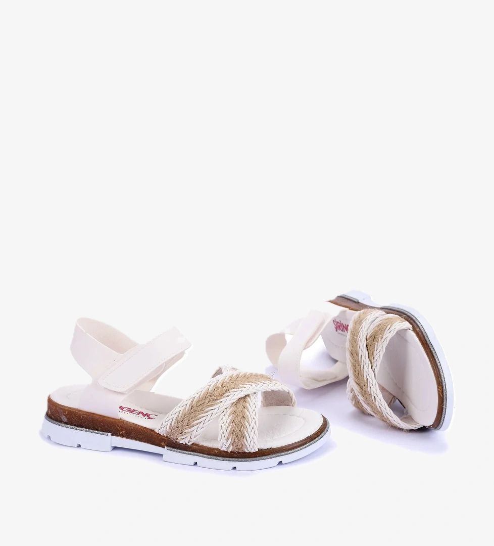 Ortopedik Kız Çocuk Sandalet Şb 2843-47 Beyaz - Görsel 1