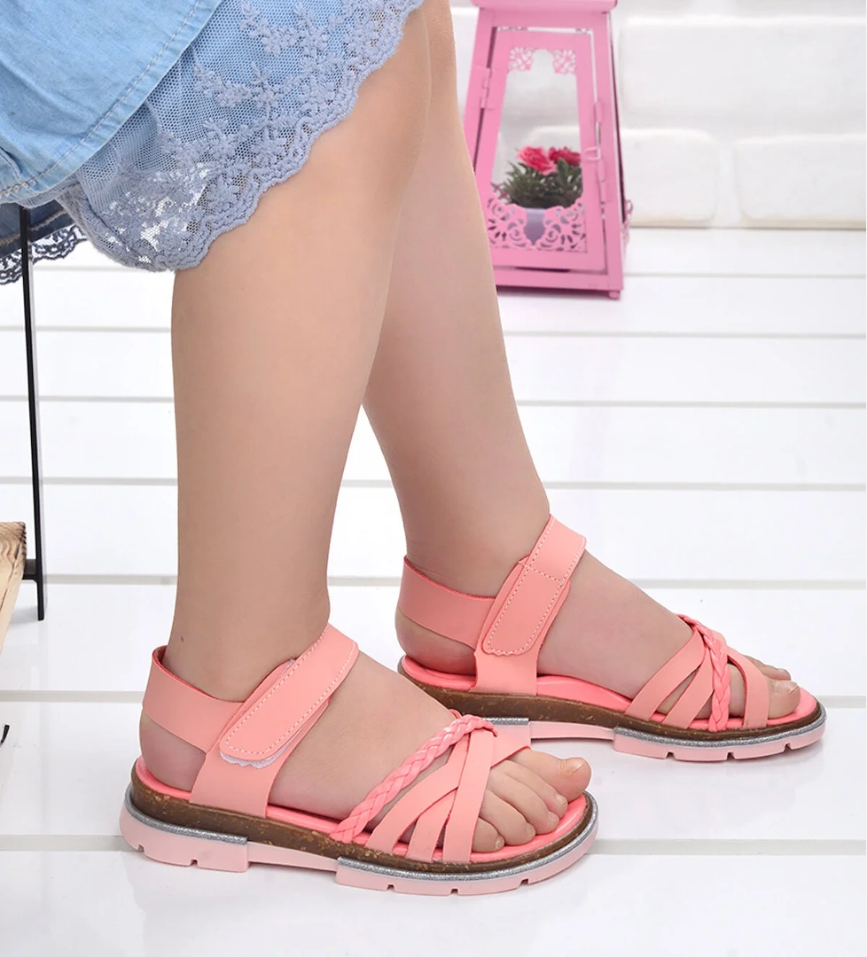 Kız Çocuk Sandalet Şb 2469-78 Somon - Görsel 1