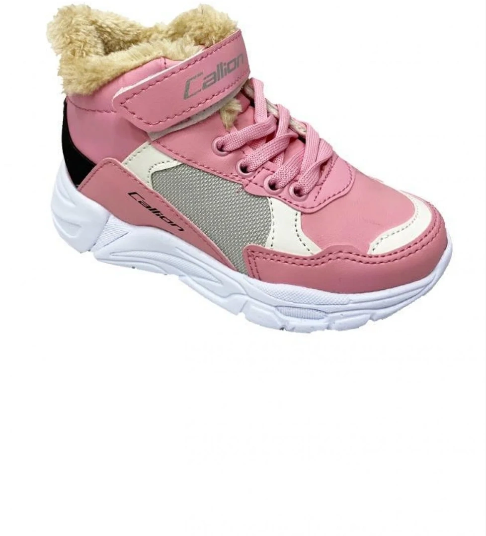 Callion 053 Deri Kürklü Filet Çocuk Spor Ayakkabı Pembe Buz model görseli