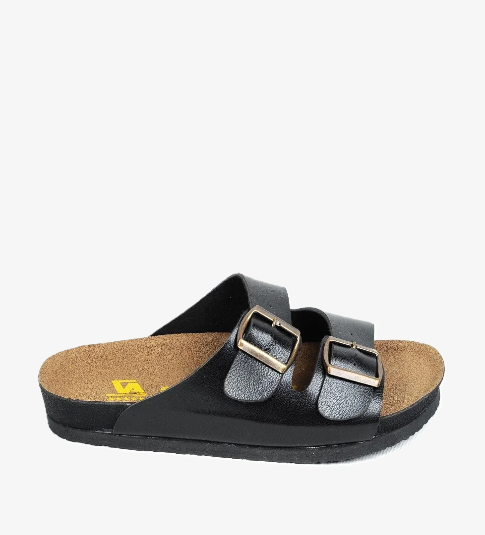 Poliva 2025 Siyah Çift Toka Kadın Düz Terlik model görseli