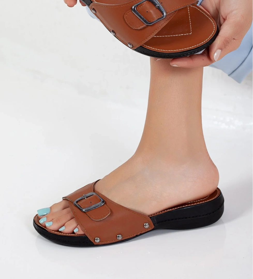 Khayt Minel Anatomik Ortopedik Jel Taban Günlük Kadın Terlik model görseli