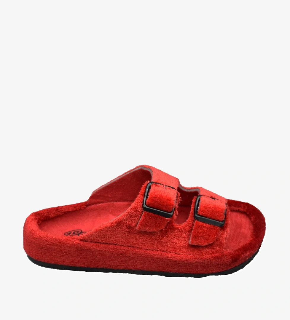 Odesa Ayakkabi Market Kadın Kışlık Peluş Kırmızı Ev Terliği model görseli