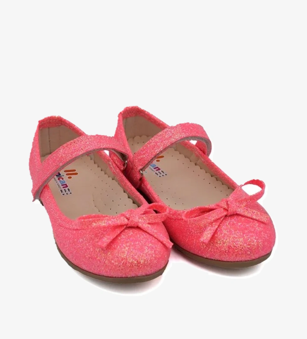 Odesa Ayakkabi Market Kız Çocuk Simli Fiyonklu Renkli Babet model görseli