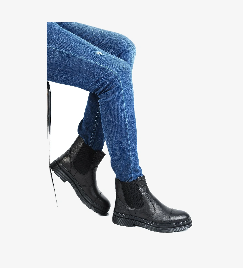 Bulldozer 220237 Siyah %100 Deri Erkek Kışlık Bot Ayakkabı model görseli