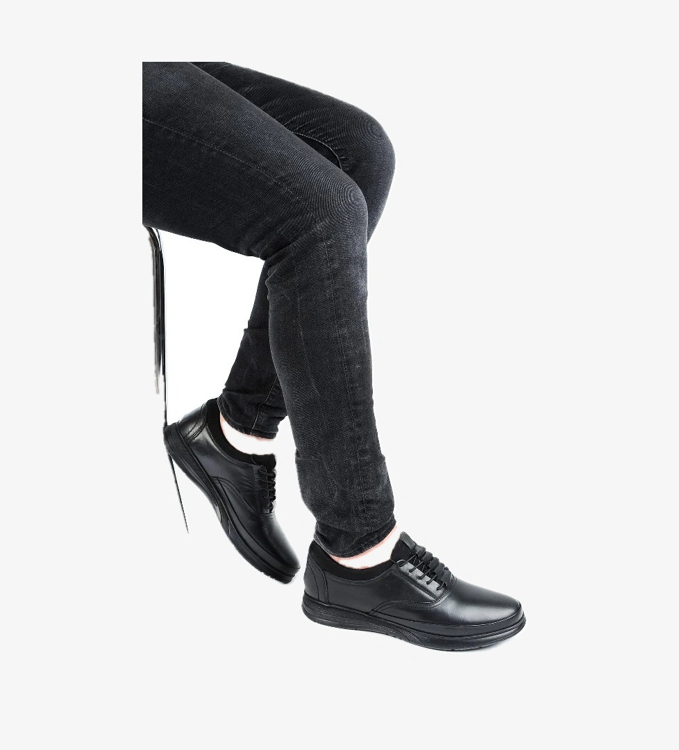 Balayk 066 Siyah %100 Deri Erkek Casual Spor Ayakkabı model görseli