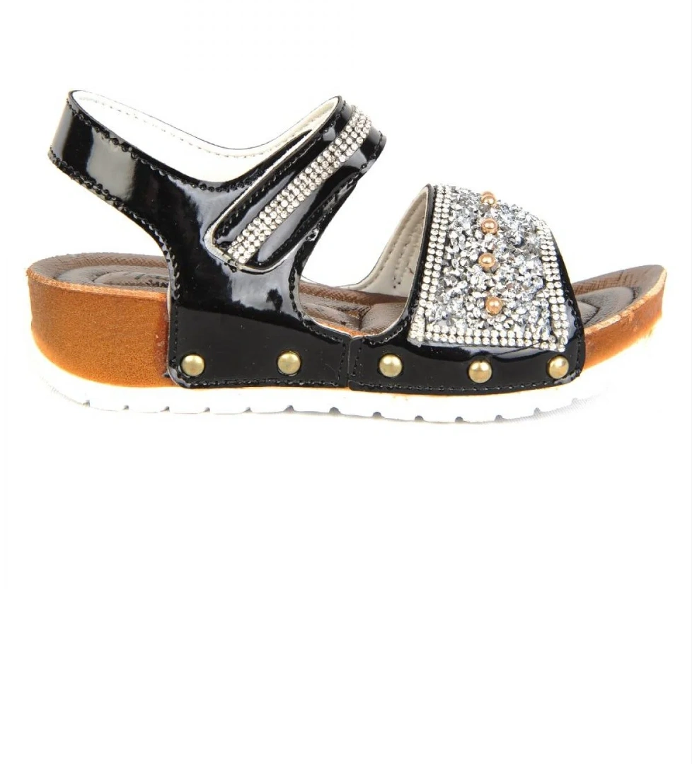 Ayakcenter Masal 7541 Siyah Cırtlı Yazlık Kız Çocuk Sandalet Ayakkabı model görseli