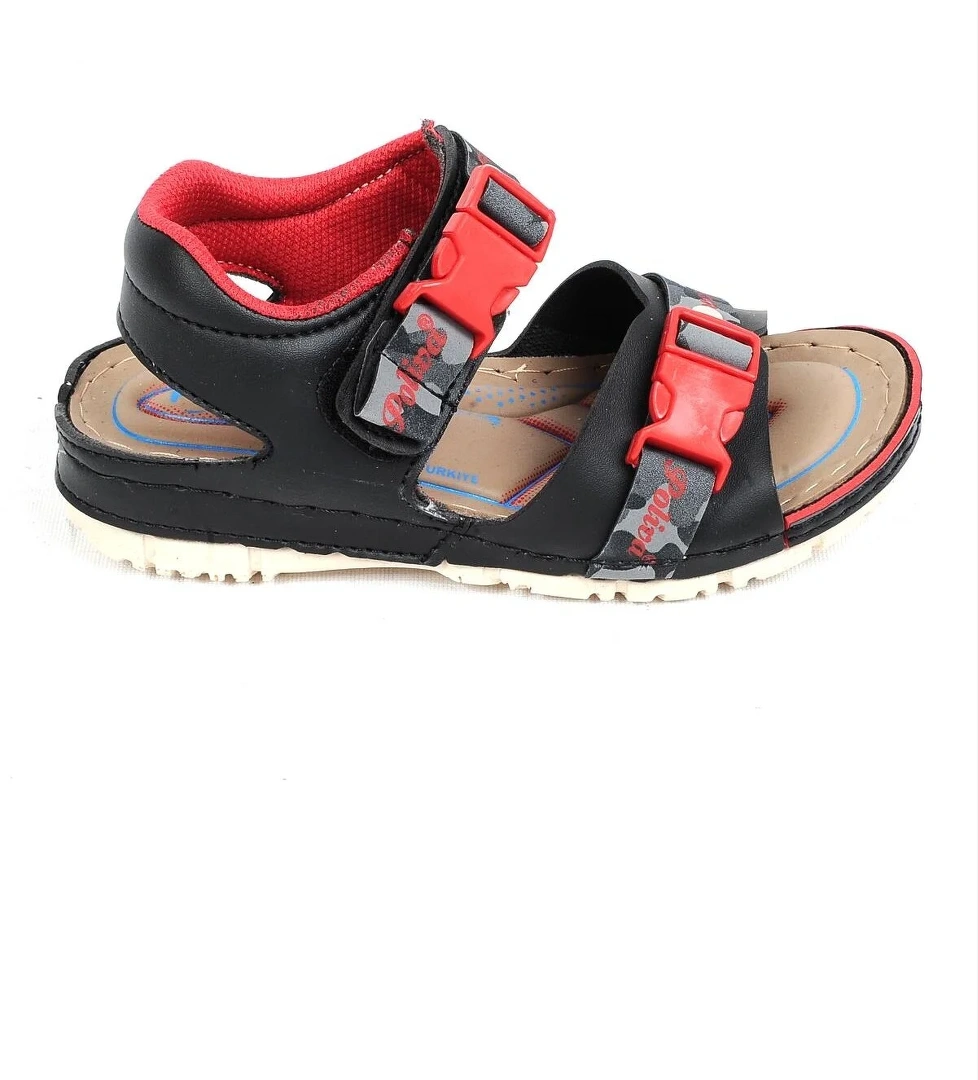 Poliva 5505Syh-Krmz Cırtlı Erkek Çocuk Sandalet model görseli