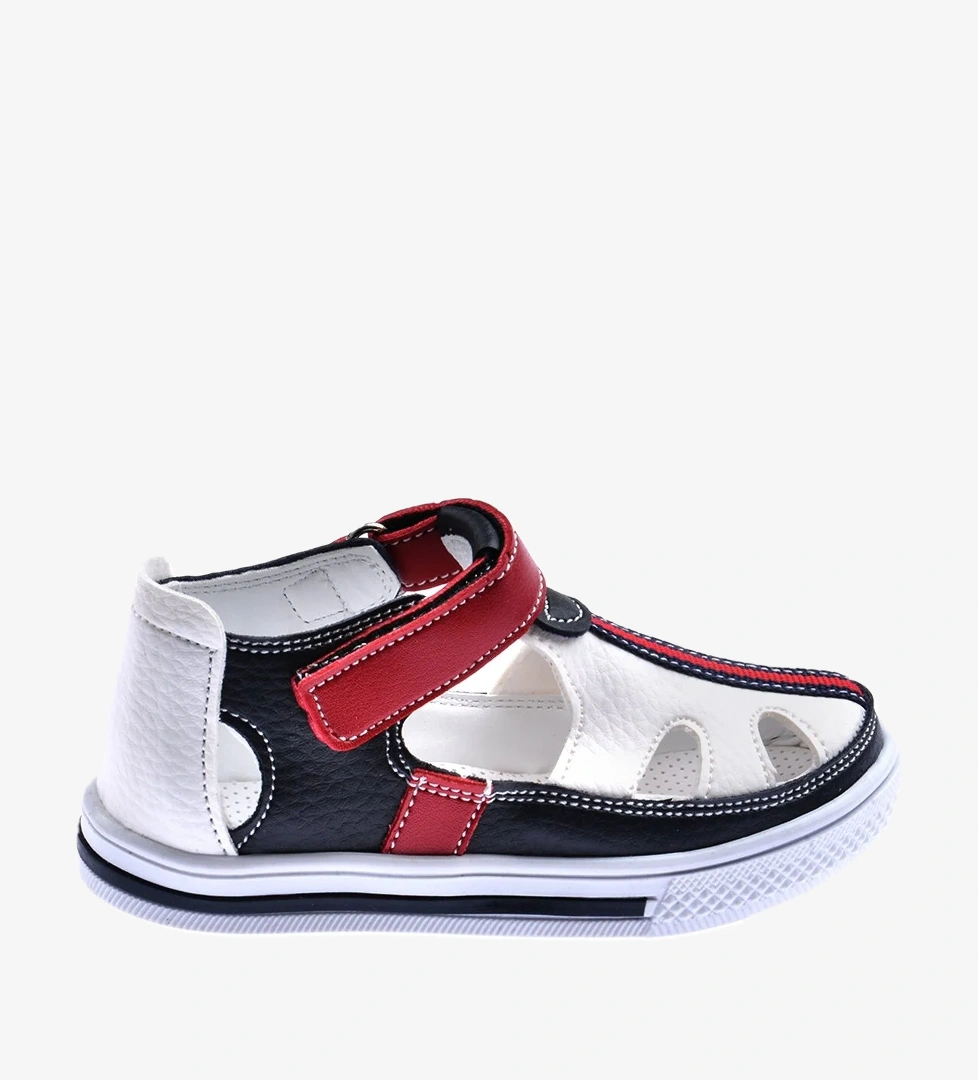 Kiko Kids Günlük Erkek Çocuk Bebe Ayakkabı Şb 2256-61 Siyah Lacivert - Beyaz Mavi model görseli