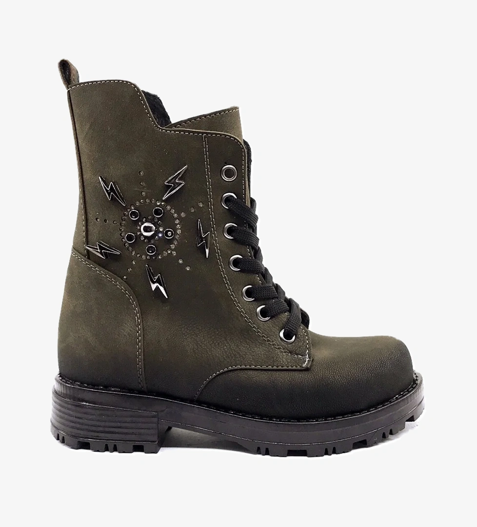 Ayakkabımood Haki İçi Kürklü Kız Çocuk Bot - Görsel 1