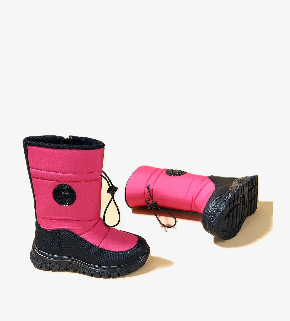 Nuh Fermuarlı Kız Çocuk Kar Botu Ayakkabı Fuşya - Görsel 1