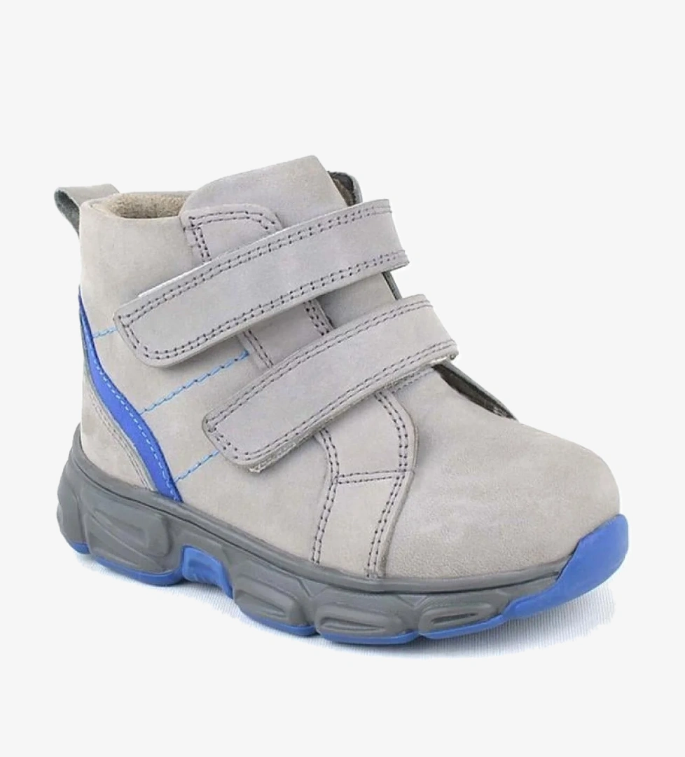 Rakerplus Hakiki Deri Gri Cırtlı Spor Erkek Bebek Bot model görseli