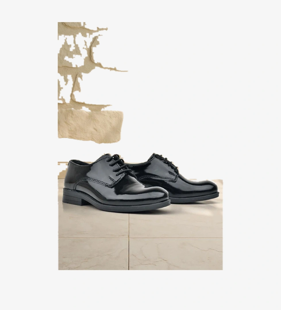 Rakerplus Siyah Rugan Bağcıklı Oxford Çocuk Okul Ayakkabısı model görseli