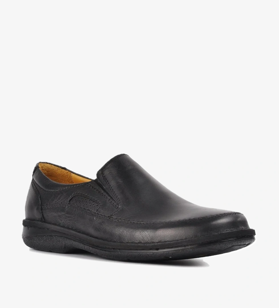 Dr.flexer Dr. Flexer 816612 Siyah Erkek Hakiki Deri Slip On Ayakkabı model görseli