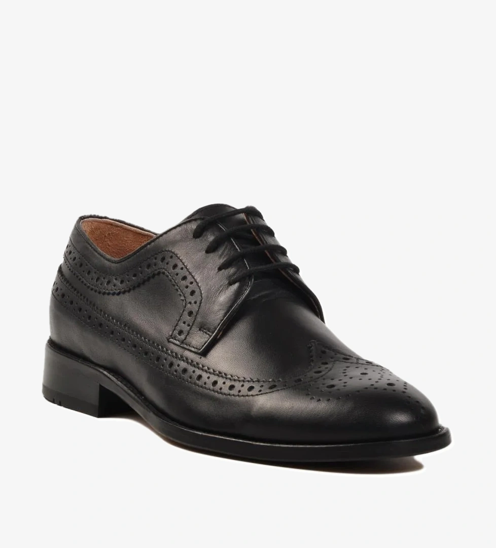 02947 M Siyah Hakiki Deri Erkek Günlük Ayakkabı - Görsel 1